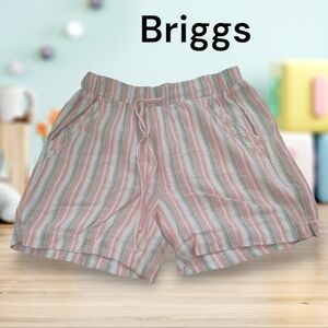 Briggs Striped Shorts Linen Ray on Women Small